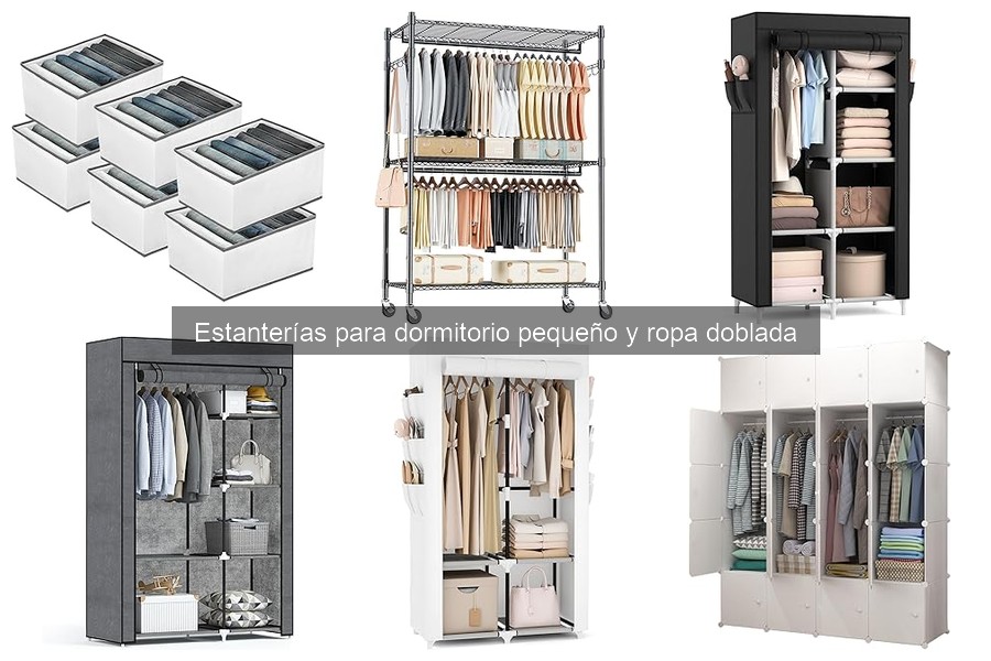 Mejores estanterías para dormitorios pequeños y ropa doblada