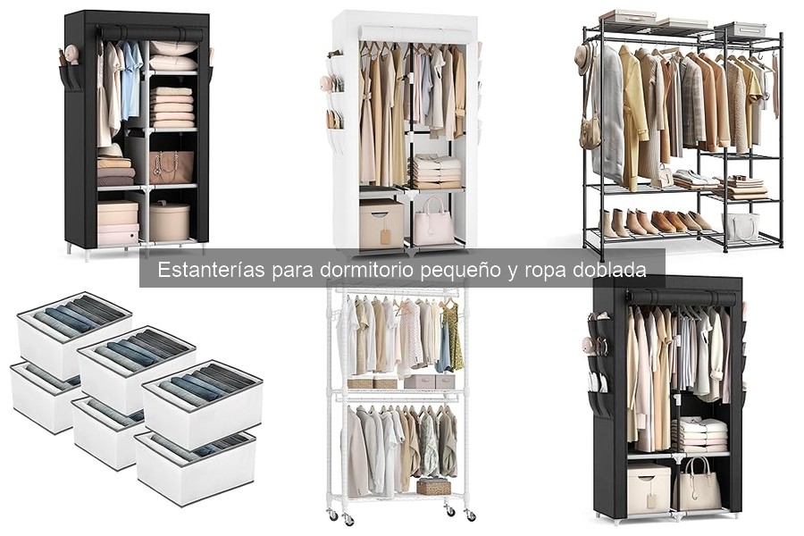 Mejores estanterías para organizar ropa en dormitorios pequeños