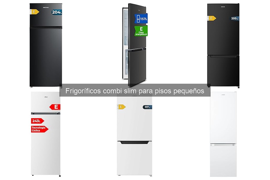 Mejores frigoríficos combi slim para apartamentos pequeños