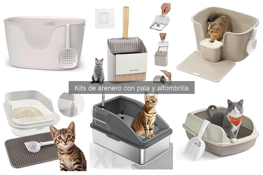 Mejores kits de arenero con pala y alfombrilla para pisos pequeños