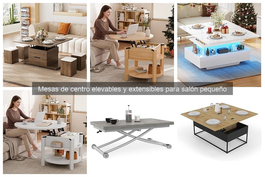Mejores mesas de centro extensibles para salones pequeños