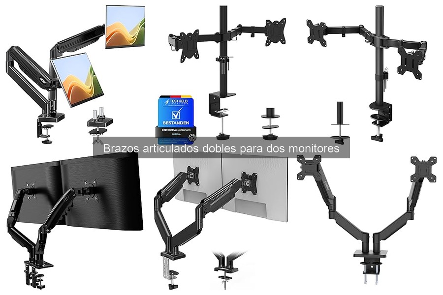 Mejores precios para brazos articulados dobles de monitores