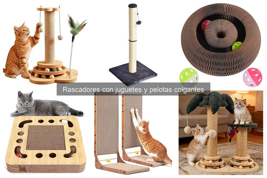 Mejores rascadores con juguetes para gatos en pisos pequeños