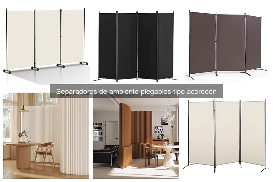Mejores separadores de ambiente plegables tipo acordeón