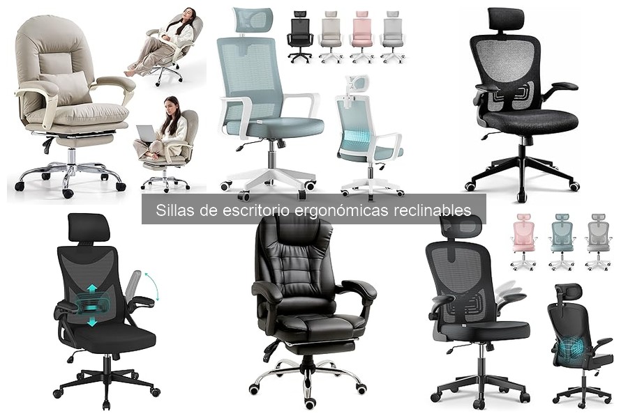 Mejores sillas de escritorio ergonómicas reclinables para pisos pequeños