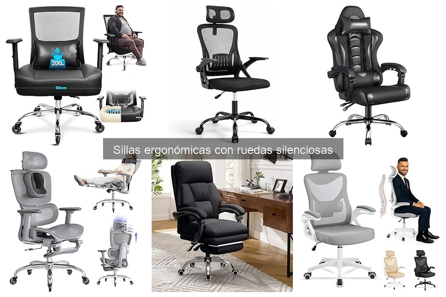 Mejores sillas ergonómicas con ruedas silenciosas para pisos pequeños