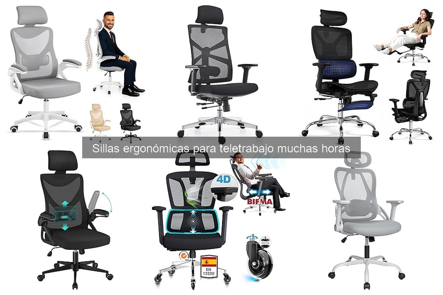Mejores sillas ergonómicas para teletrabajo largas horas