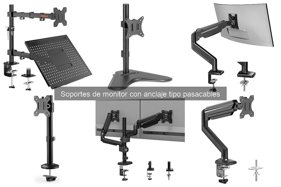 Mejores soportes de monitor con anclaje pasacables para oficina