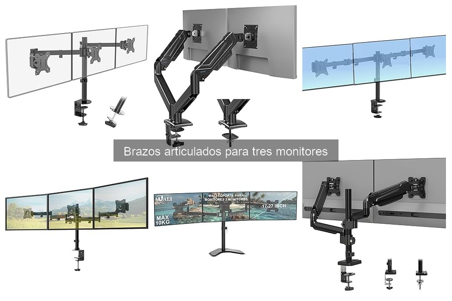Mejores tiendas para comprar brazos articulados para tres monitores