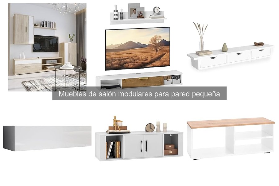 Muebles de salón modulares para habitaciones pequeñas