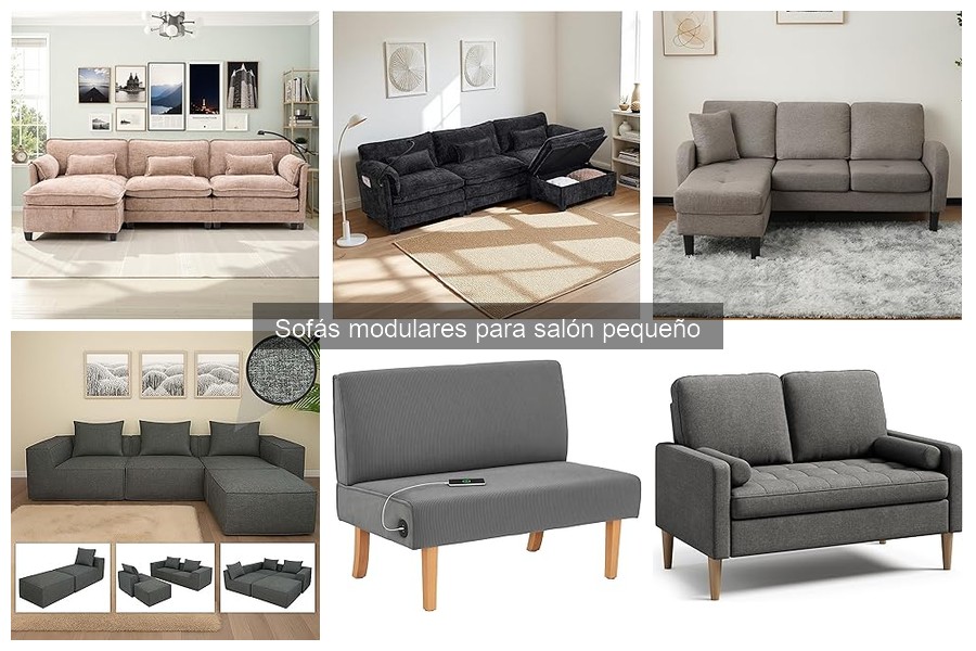 Opciones de personalización para sofás modulares pequeños