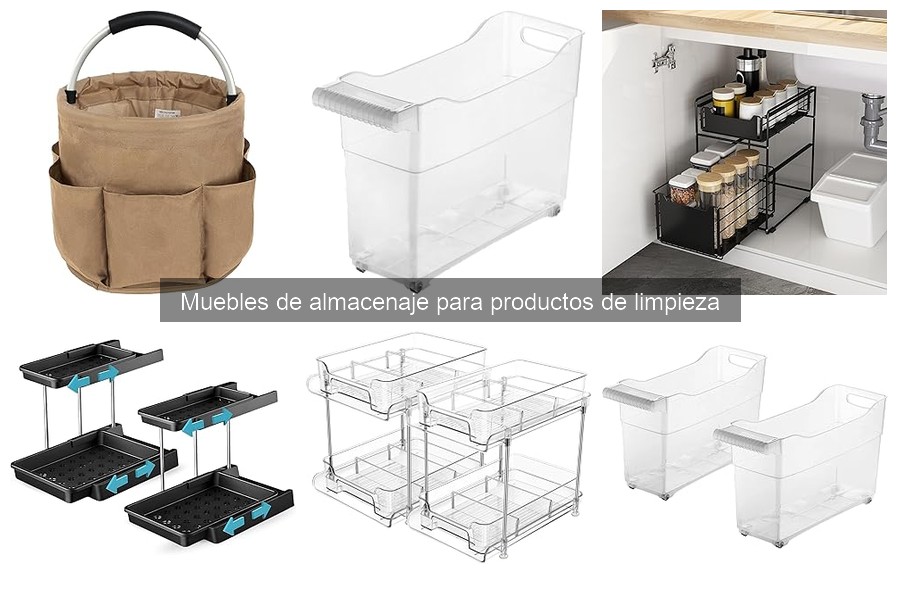 Organiza tus productos de limpieza en muebles de almacenaje