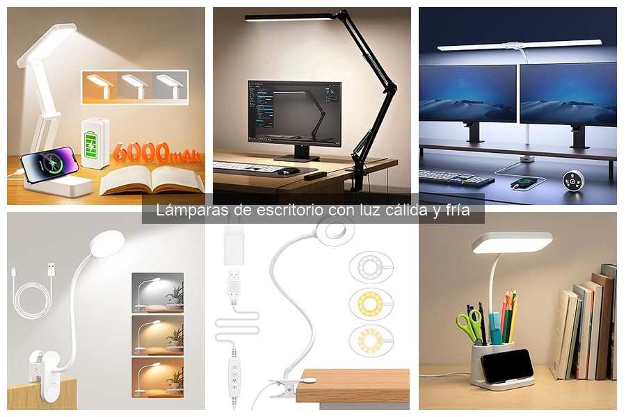 Precios de lámparas de escritorio con luz cálida y fría en Amazon
