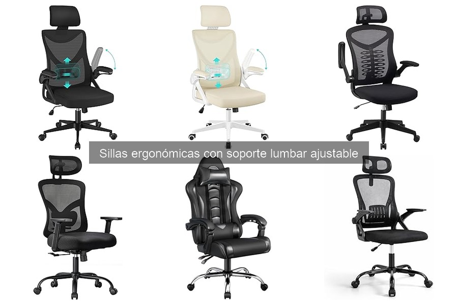 Precios promedio de sillas ergonómicas con soporte lumbar