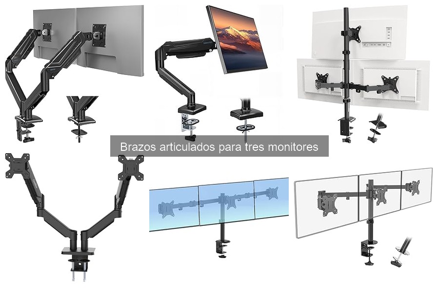 Problemas comunes con brazos articulados para tres monitores