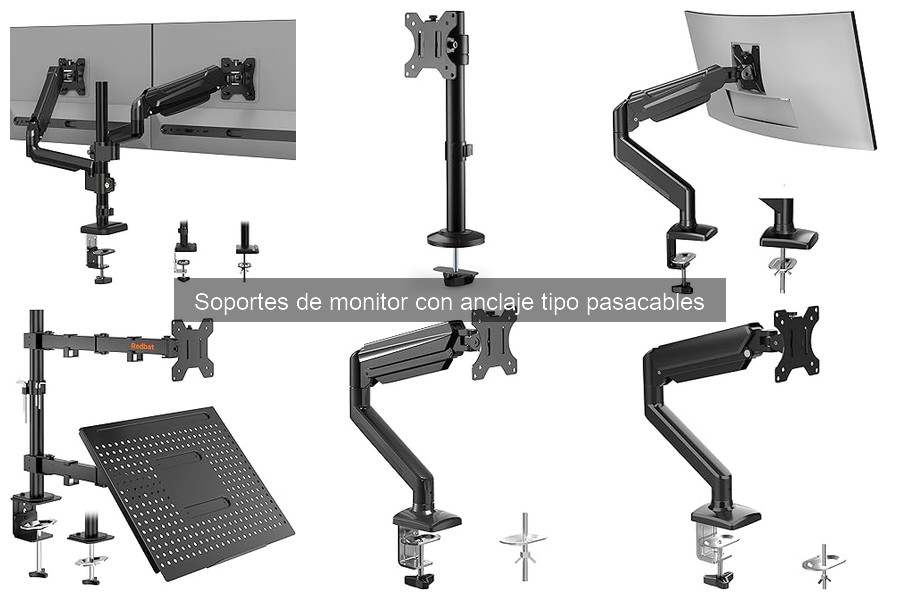 ¿Qué es un soporte de monitor con anclaje pasacables?