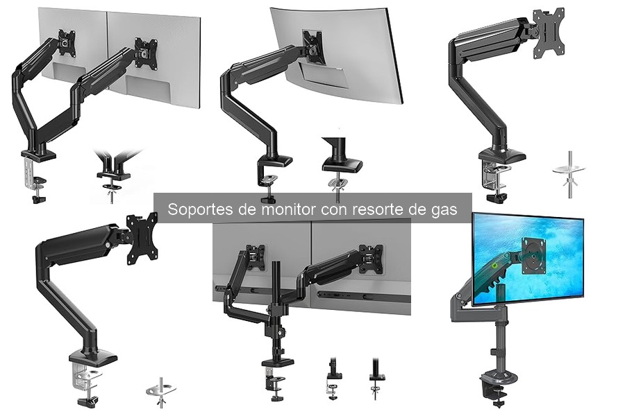 ¿Qué es un soporte de monitor con resorte de gas?