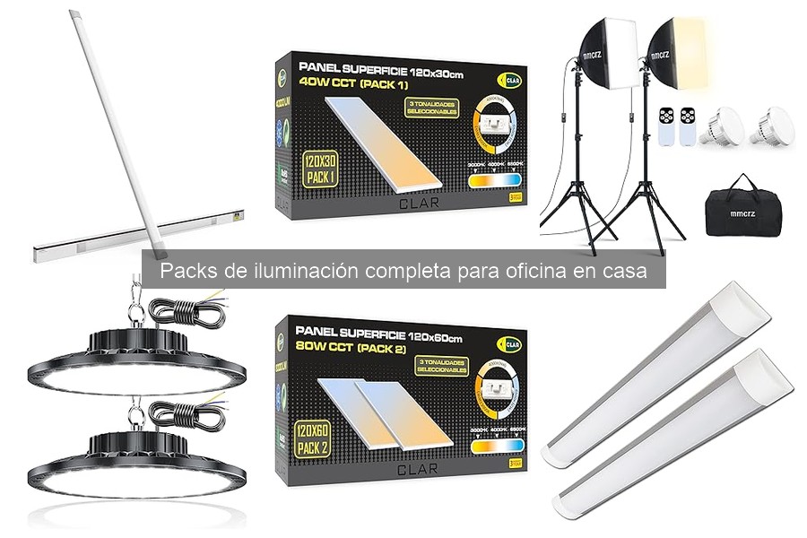 ¿Qué incluye un pack de iluminación para oficina en casa?