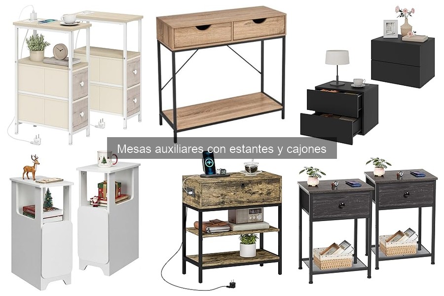 ¿Qué medidas considerar al elegir mesas auxiliares compactas?