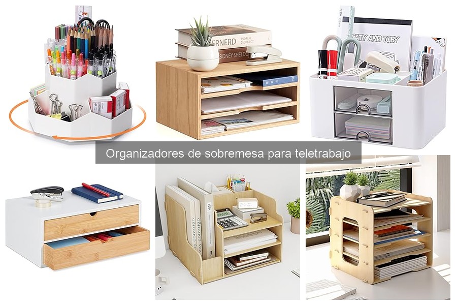 ¿Qué son los organizadores de sobremesa para teletrabajo?