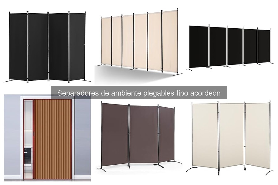 ¿Qué son los separadores de ambiente plegables tipo acordeón?
