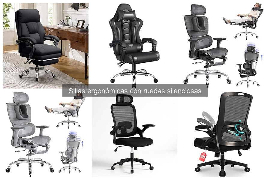 Sillas ergonómicas con ruedas silenciosas: beneficios y características