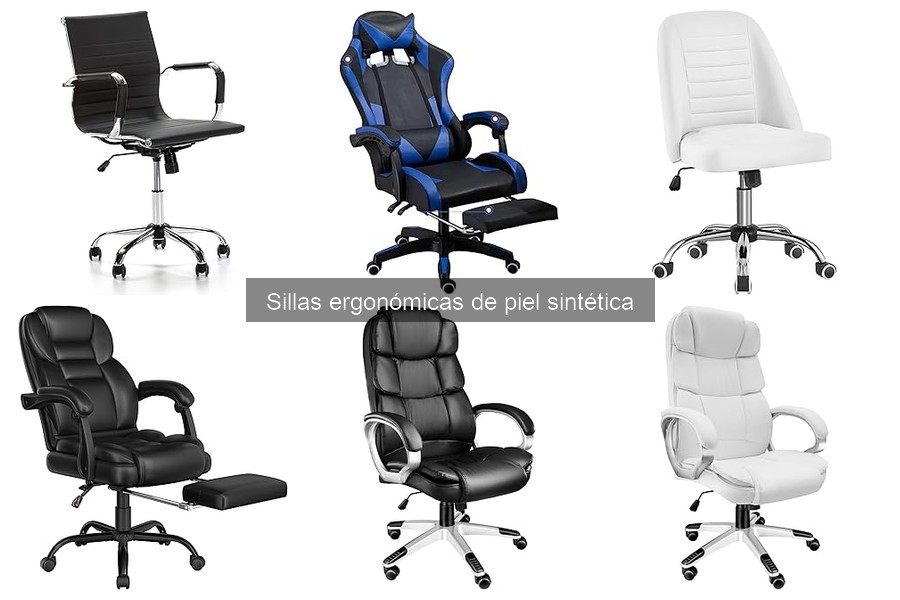 Sillas ergonómicas de piel sintética para problemas de espalda