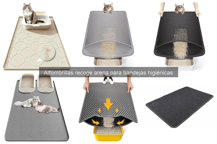 Tipos de alfombrillas recoge arena para bandejas higiénicas