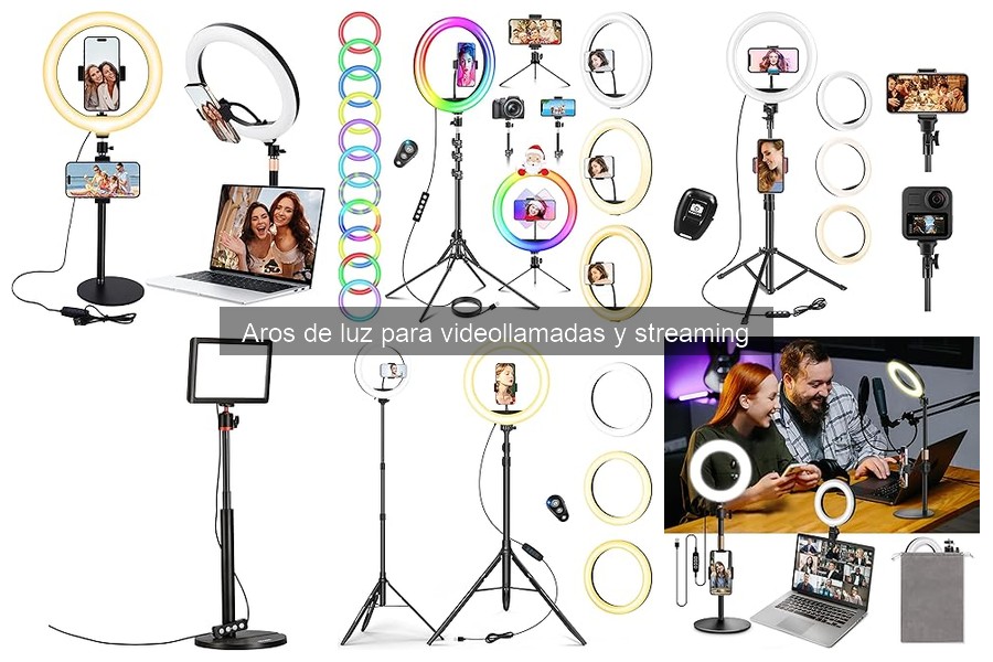 Tipos de aros de luz para videollamadas y streaming
