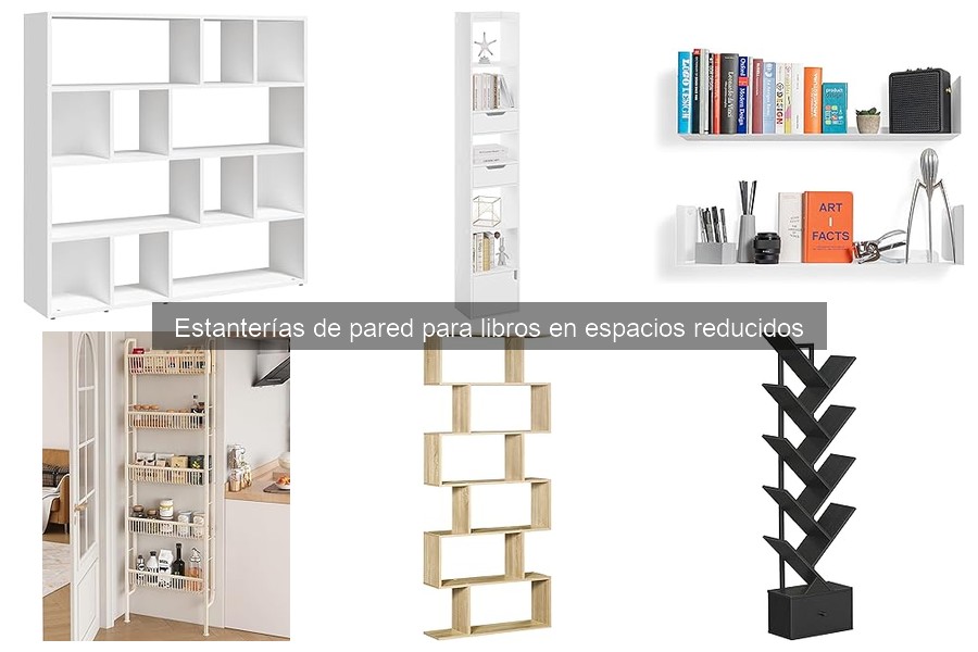 Tipos de estanterías de pared para libros en espacios pequeños