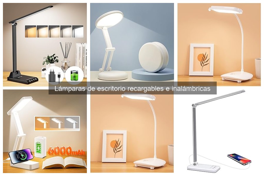 Tipos de lámparas de escritorio recargables e inalámbricas