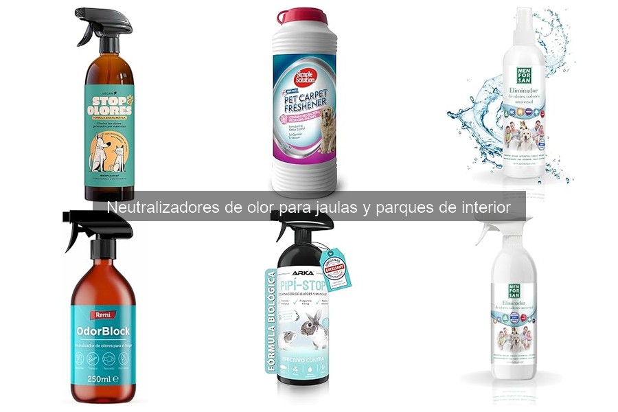 Tipos de neutralizadores de olor para jaulas y parques de interior