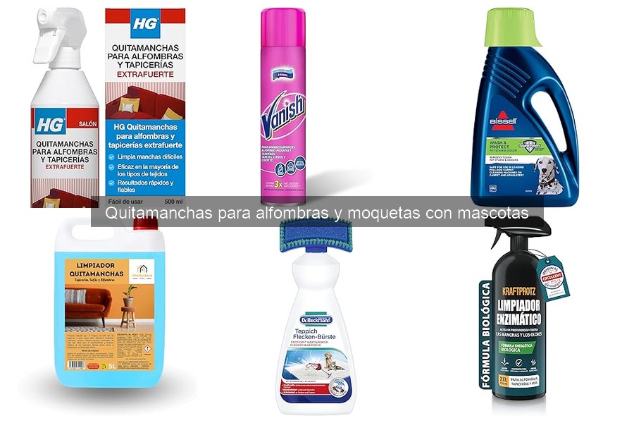 Tipos de quitamanchas para alfombras y moquetas con mascotas
