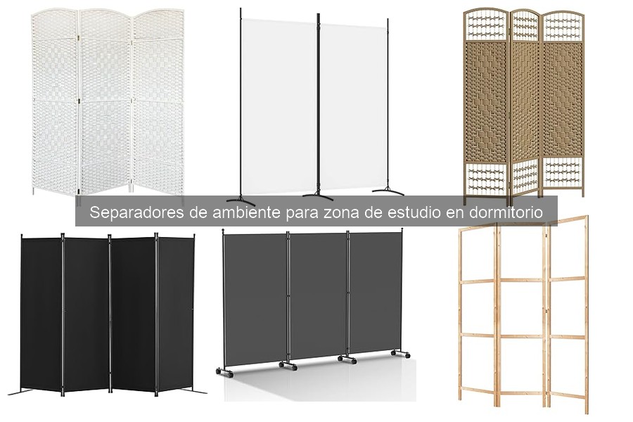 Tipos de separadores de ambiente para estudio en dormitorio