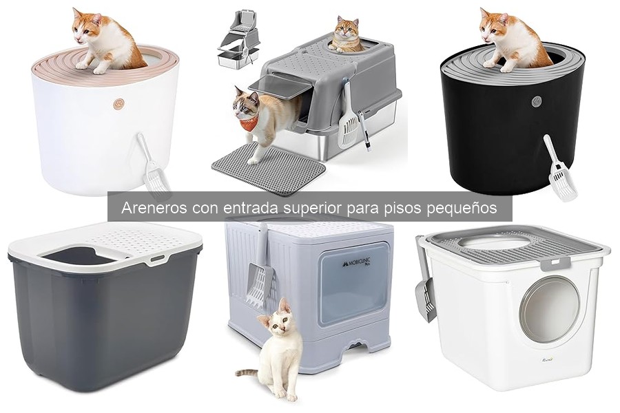 Ventajas de los areneros con entrada superior en pisos pequeños